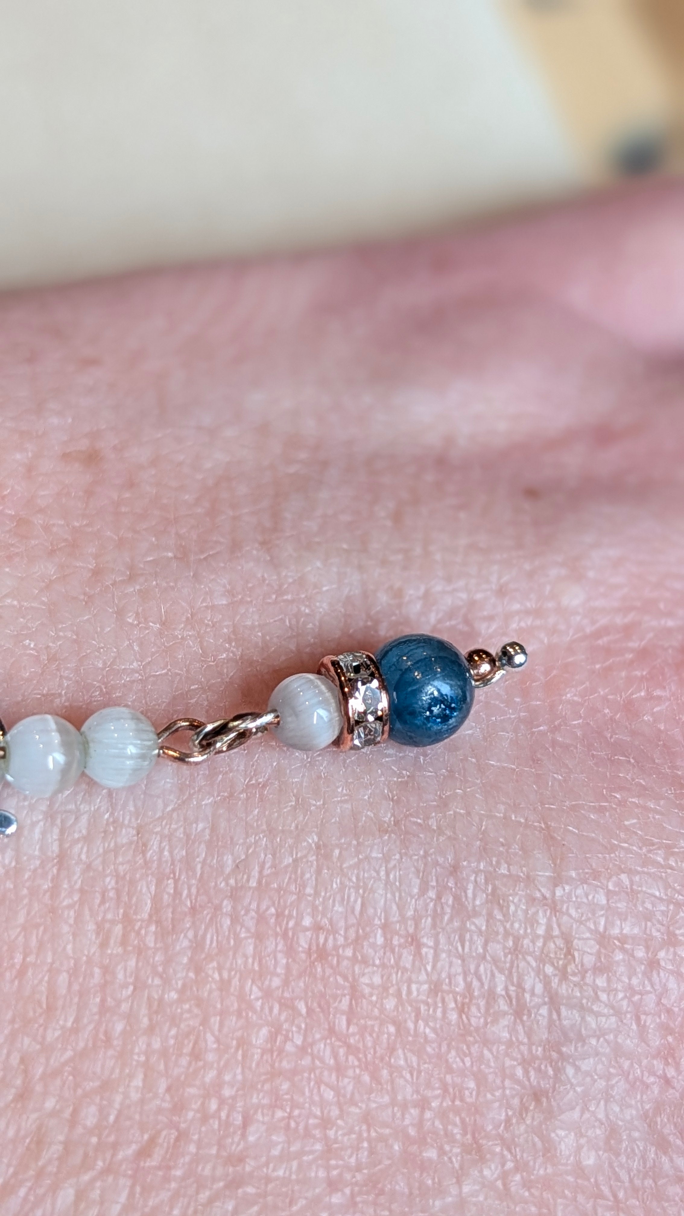 Kyanite & Selenite Wrap Bracelet and Earrings Set