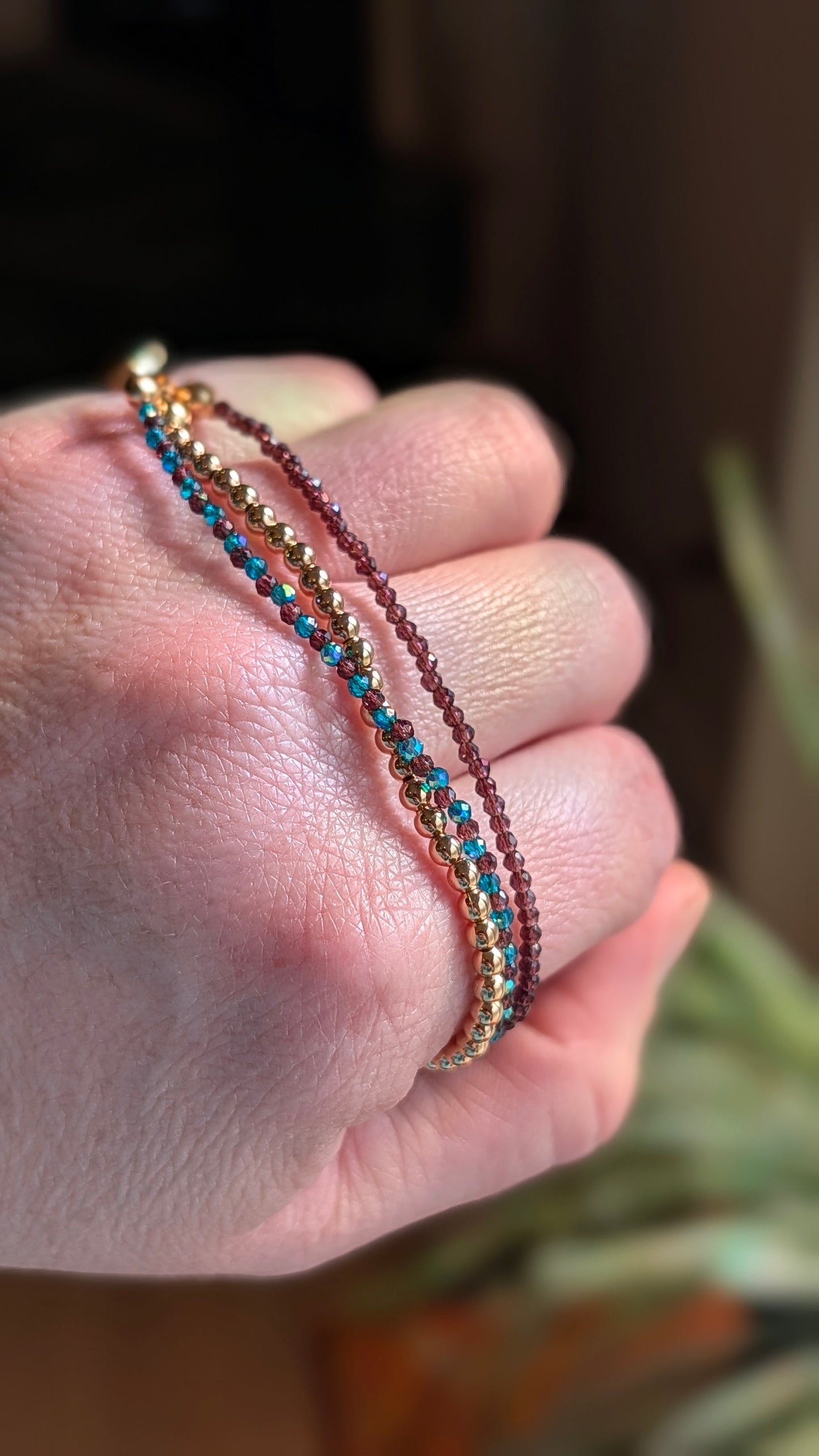 Triple Strand Crystal Bracelet