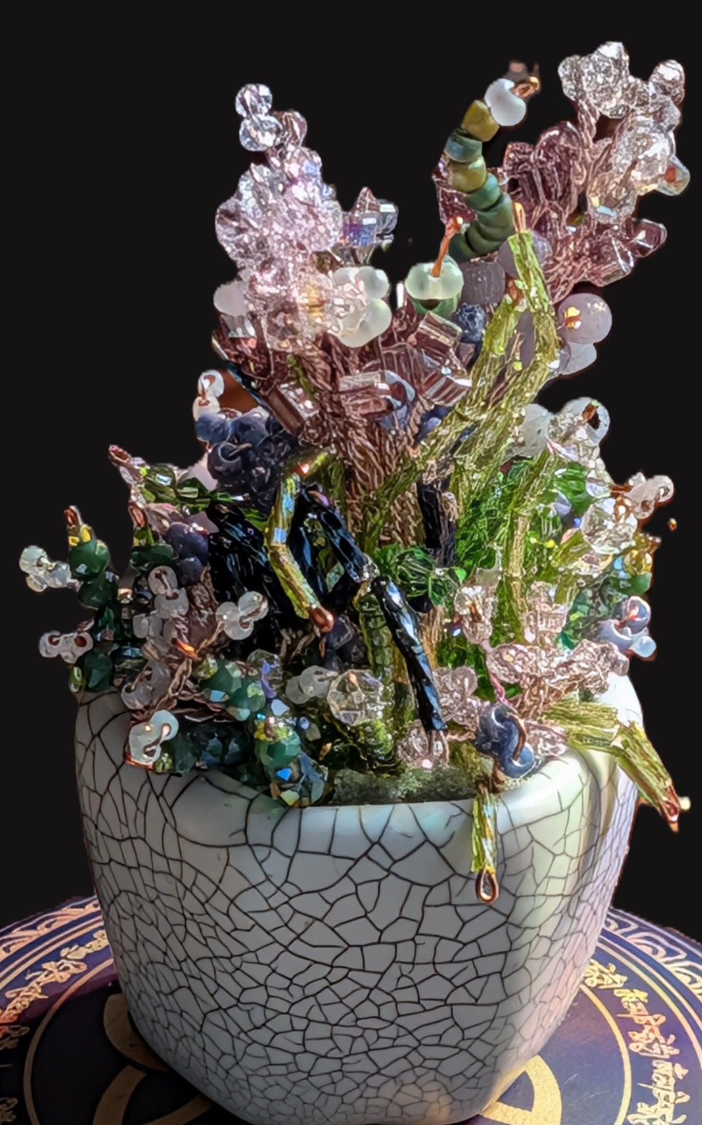 Mini Beaded Flower Plant - Mixed Bead Sizes & Styles