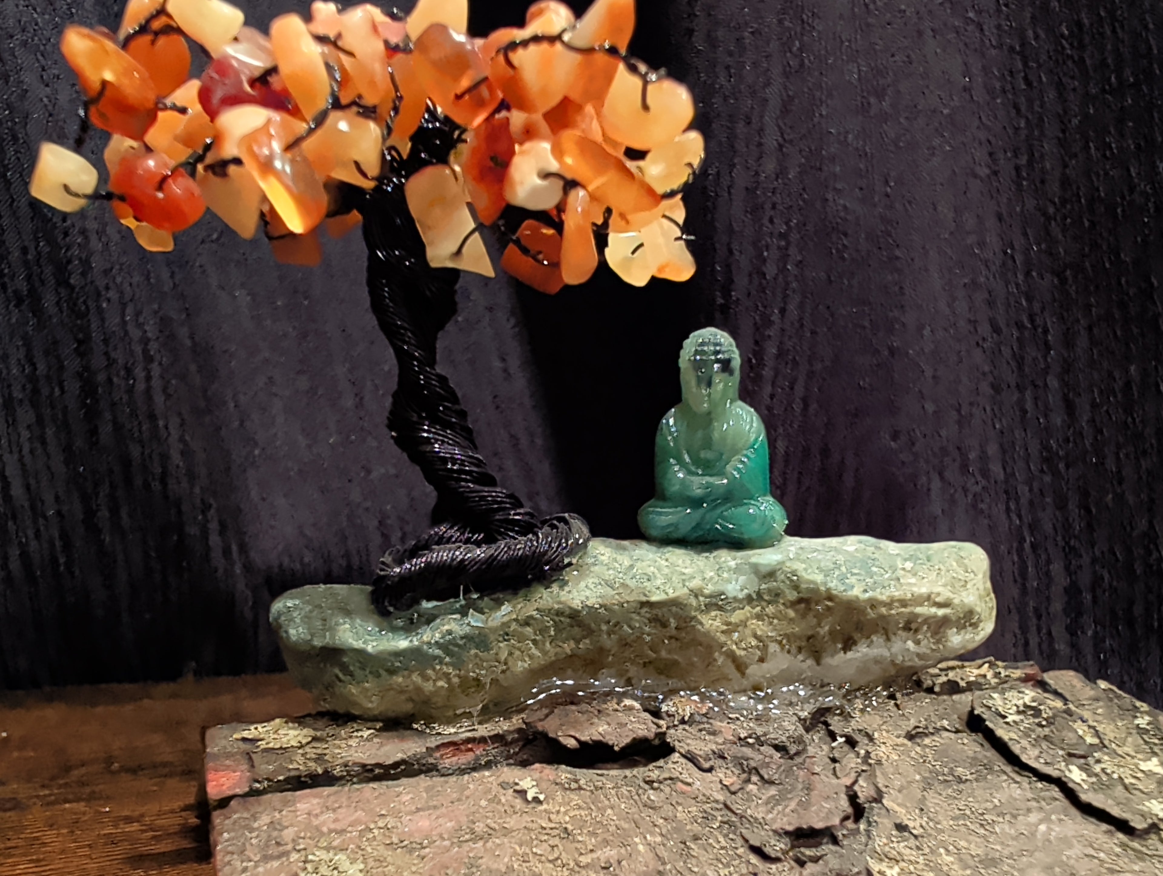 Meditating Buddha Tree of Life Sculpture
